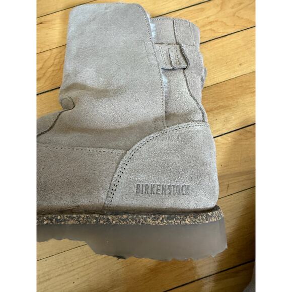 Birkenstock Uppsala Shearling Suede Leather boots in gray taupe - Picture 3 of 14